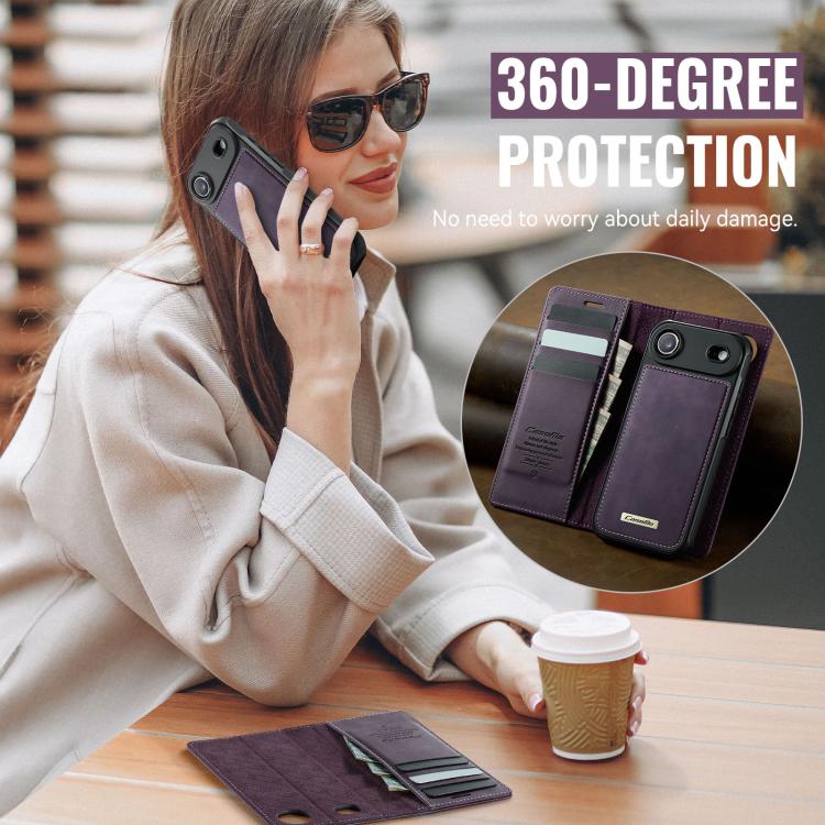 For iPhone Air CaseMe C49 MagSafe RFID Blocking Detachable Wallet Leather Phone Case(Purple) - iPhone Air Cases by CaseMe | Online Shopping UK | buy2fix