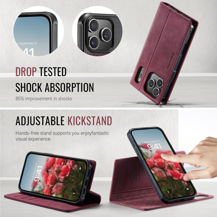 For iPhone 17 Pro Max CaseMe C49 MagSafe RFID Blocking Detachable Wallet Leather Phone Case(Red) - iPhone 17 Pro Max Cases by CaseMe | Online Shopping UK | buy2fix