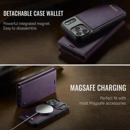 For iPhone 17 Pro Max CaseMe C49 MagSafe RFID Blocking Detachable Wallet Leather Phone Case(Purple) - iPhone 17 Pro Max Cases by CaseMe | Online Shopping UK | buy2fix