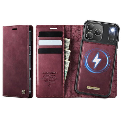 For iPhone 17 Pro CaseMe C49 MagSafe RFID Blocking Detachable Wallet Leather Phone Case(Red) - iPhone 17 Pro Cases by CaseMe | Online Shopping UK | buy2fix