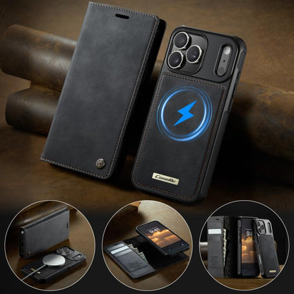 For iPhone 17 Pro CaseMe C49 MagSafe RFID Blocking Detachable Wallet Leather Phone Case(Black) - iPhone 17 Pro Cases by CaseMe | Online Shopping UK | buy2fix