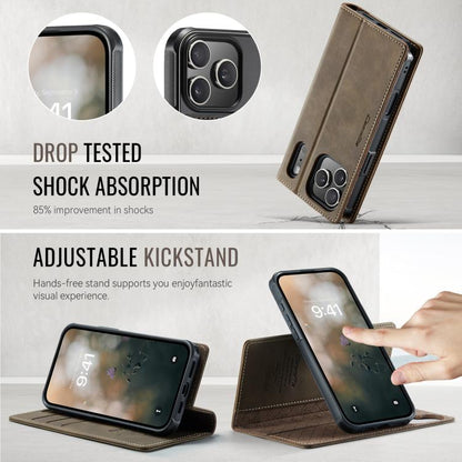 For iPhone 17 Pro CaseMe C49 MagSafe RFID Blocking Detachable Wallet Leather Phone Case(Coffee) - iPhone 17 Pro Cases by CaseMe | Online Shopping UK | buy2fix