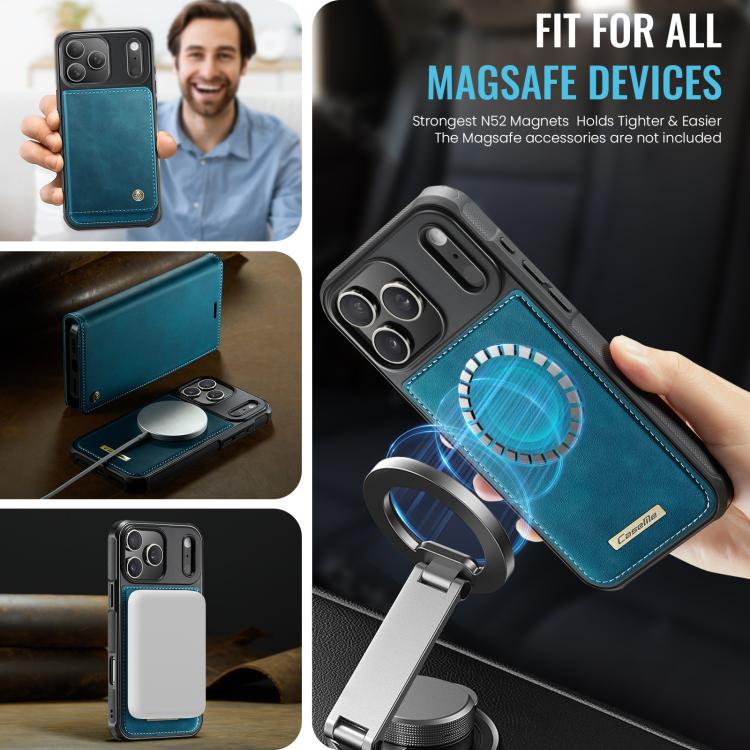 For iPhone 17 Pro CaseMe C49 MagSafe RFID Blocking Detachable Wallet Leather Phone Case(Green) - iPhone 17 Pro Cases by CaseMe | Online Shopping UK | buy2fix