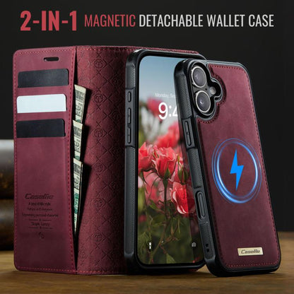 For iPhone 17 CaseMe C49 MagSafe RFID Blocking Detachable Wallet Leather Phone Case(Red) - iPhone 17 Cases by CaseMe | Online Shopping UK | buy2fix