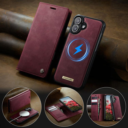 For iPhone 17 CaseMe C49 MagSafe RFID Blocking Detachable Wallet Leather Phone Case(Red) - iPhone 17 Cases by CaseMe | Online Shopping UK | buy2fix