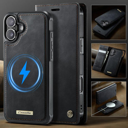 For iPhone 17 CaseMe C49 MagSafe RFID Blocking Detachable Wallet Leather Phone Case(Black) - iPhone 17 Cases by CaseMe | Online Shopping UK | buy2fix