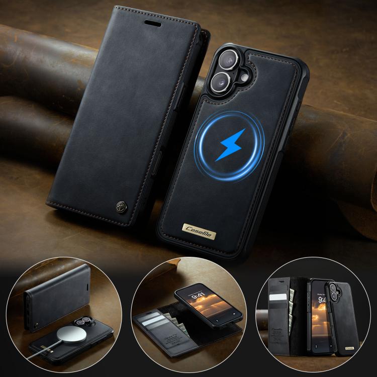 For iPhone 17 CaseMe C49 MagSafe RFID Blocking Detachable Wallet Leather Phone Case(Black) - iPhone 17 Cases by CaseMe | Online Shopping UK | buy2fix