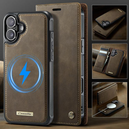 For iPhone 17 CaseMe C49 MagSafe RFID Blocking Detachable Wallet Leather Phone Case(Coffee) - iPhone 17 Cases by CaseMe | Online Shopping UK | buy2fix