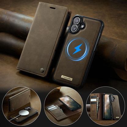 For iPhone 17 CaseMe C49 MagSafe RFID Blocking Detachable Wallet Leather Phone Case(Coffee) - iPhone 17 Cases by CaseMe | Online Shopping UK | buy2fix