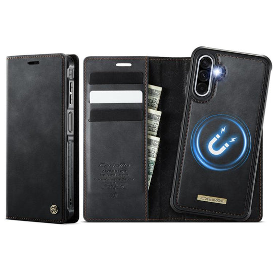 For Samsung Galaxy A17 CaseMe C49 Magnetic RFID Blocking Detachable Wallet Leather Phone Case(Black)