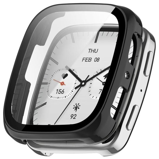 For Amazfit Active 2 Square Tempered Film Integrated PC Watch Protective Cover(Black)
