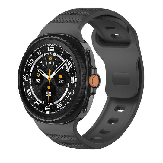 For Galaxy Watch9 / 8 / 8 Classic Dots Texture Black Buckle Silicone Watch Band(Black)