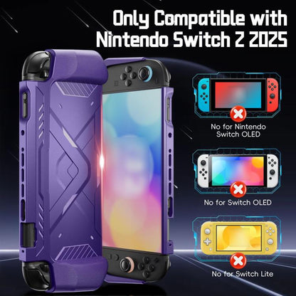 For Nintendo Switch 2 Game Console Mecha Style TPU Protective Case(Purple) - Cases by buy2fix | Online Shopping UK | buy2fix