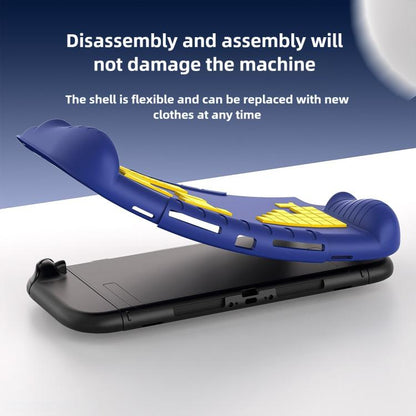 For Nintendo Switch 2 Game Console Anti-Slip And Anti-Drop Liquid Silicone Protective Case(Blue Yellow) - Cases by buy2fix | Online Shopping UK | buy2fix