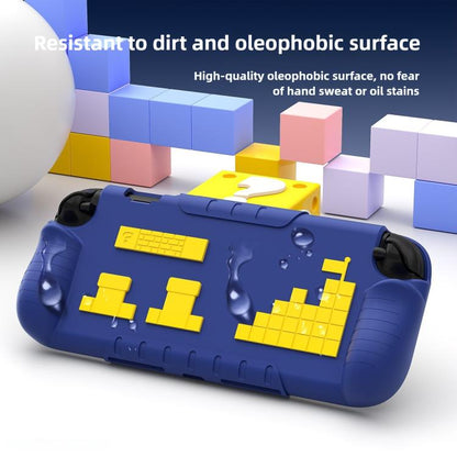 For Nintendo Switch 2 Game Console Anti-Slip And Anti-Drop Liquid Silicone Protective Case(Blue Yellow) - Cases by buy2fix | Online Shopping UK | buy2fix