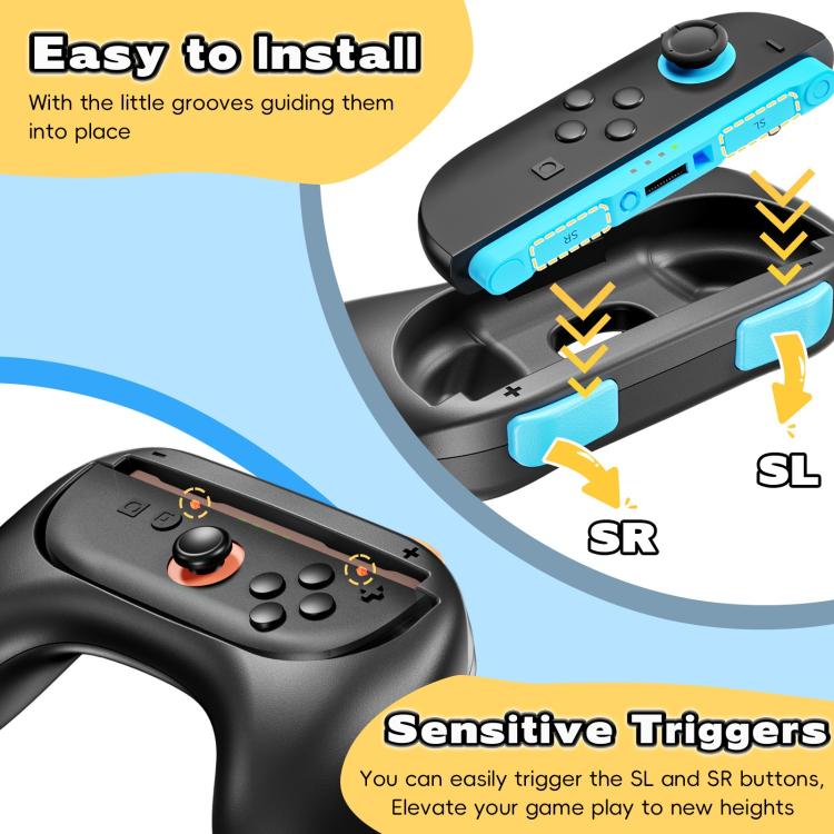 For Nintendo Switch 2 Left And Right Handle Gaming Grips Set - Gamepads by buy2fix | Online Shopping UK | buy2fix