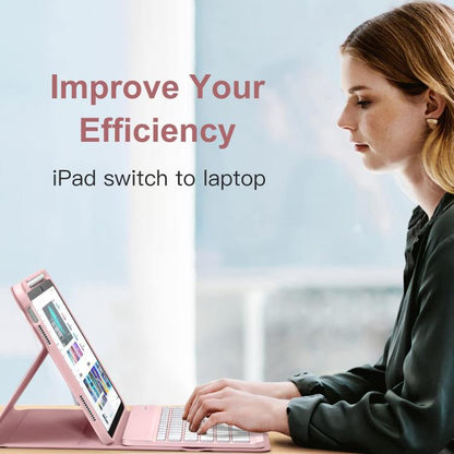 For iPad 2022 Bluetooth Keyboard Silicone Leather Tablet Case with Pen Slot(Lavender Purple) - Universal by buy2fix | Online Shopping UK | buy2fix