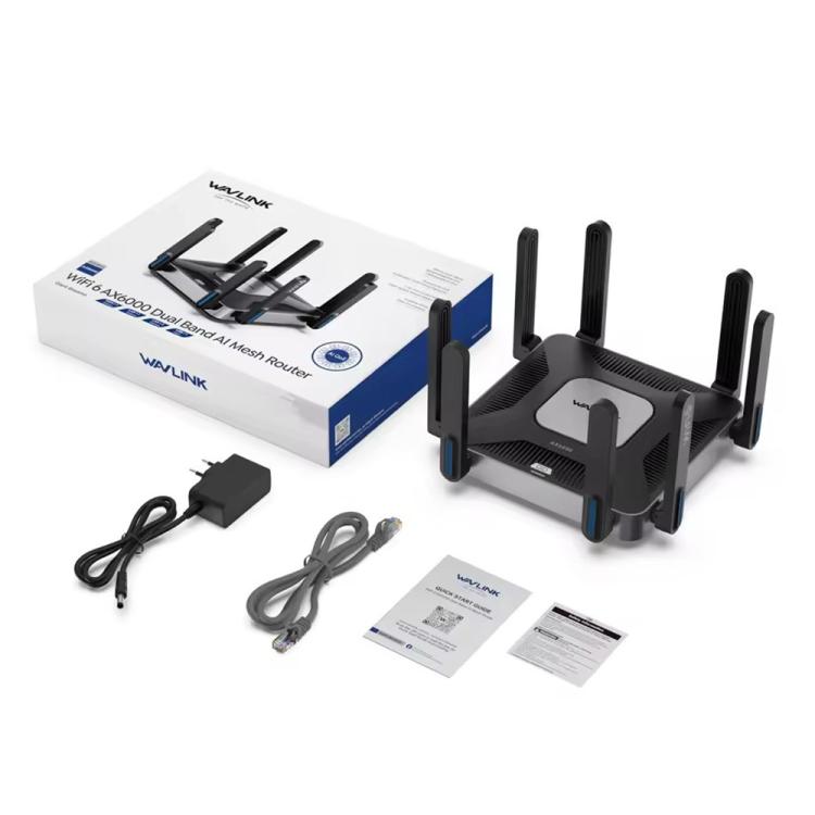 WAVLINK WN592AX6 2.5G Multi Gig Port Quad Core CPU AX6000 Dual Band WiFi 6 Router, Plug:EU Plug - Wireless Routers by WAVLINK | Online Shopping UK | buy2fix