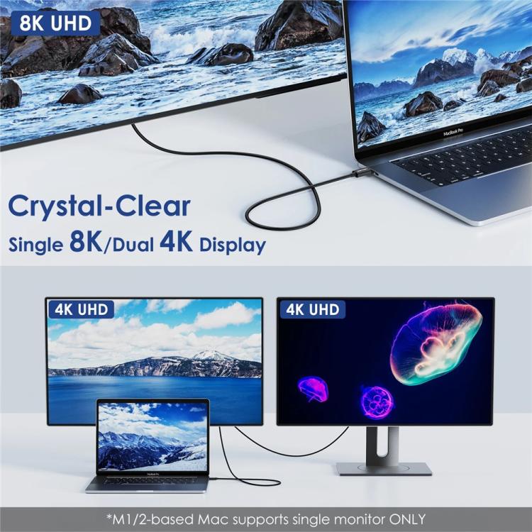 WAVLINK T4C7P USB-C / Type-C to Type-C 40Gbps Thunderbolt 4 Data Cable - USB-C & Type-C Cable by WAVLINK | Online Shopping UK | buy2fix