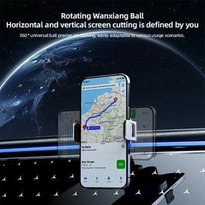 SD23 With Ambient Light Car Navigation Air Vent Phone Holder 15W Wireless Charger(Silver) - Wireless Charger Holders by buy2fix | Online Shopping UK | buy2fix