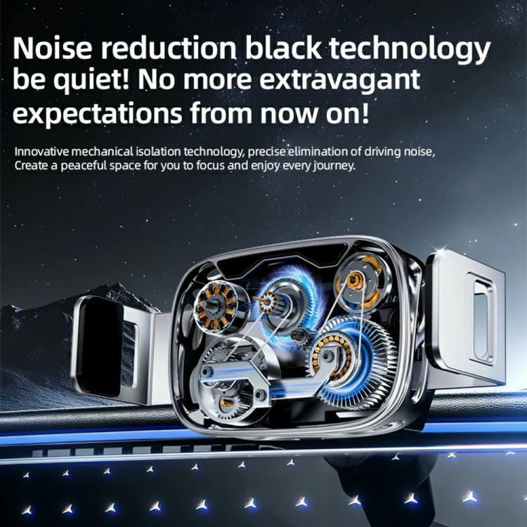 SD23 With Ambient Light Car Navigation Air Vent Phone Holder 15W Wireless Charger(Black) - Wireless Charger Holders by buy2fix | Online Shopping UK | buy2fix