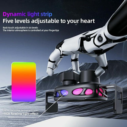 SD23 With Ambient Light Car Navigation Air Vent Phone Holder 15W Wireless Charger(Silver) - Wireless Charger Holders by buy2fix | Online Shopping UK | buy2fix