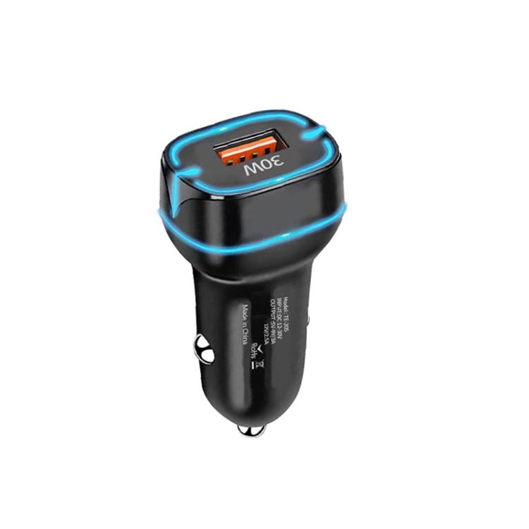 QC3.0 30W USB Car Charger(Black) - Car Charger by buy2fix | Online Shopping UK | buy2fix