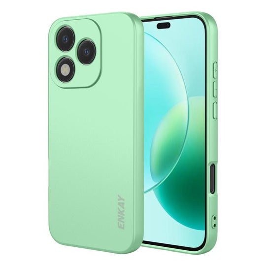 For Honor 400 Lite Global ENKAY Hat-Prince Liquid Silicone Shockproof Soft Phone Case(Light Green)