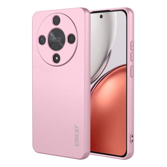 For Honor Magic8 Lite / X9d / X70 ENKAY Hat-Prince Liquid Silicone Shockproof Soft Phone Case(Pink)