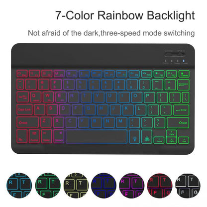 For iPad Air 11 2024 Backlit Colorful Bluetooth Keyboard Protective Leather Case(Light Purple) - For iPad Air by buy2fix | Online Shopping UK | buy2fix