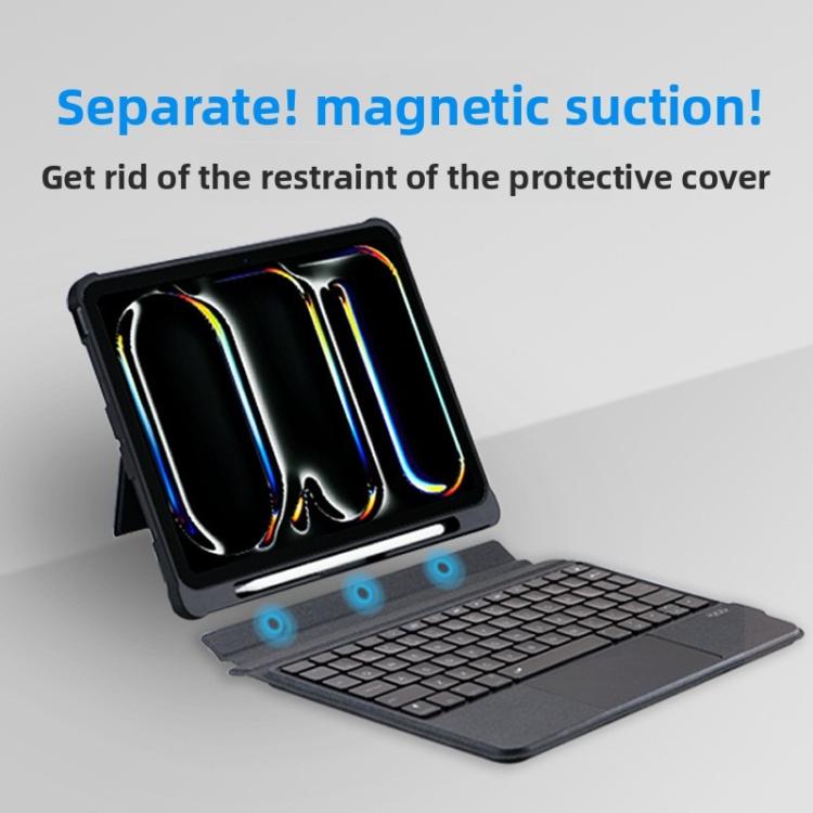 For iPad 2022 Magnetized Separation Of The Wonderful Control Keyboard Four Corners Of The Drop-Proof PU Protective Case - Universal by buy2fix | Online Shopping UK | buy2fix