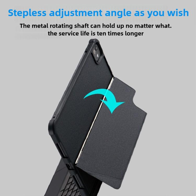 For iPad 2022 Magnetized Separation Of The Wonderful Control Keyboard Four Corners Of The Drop-Proof PU Protective Case - Universal by buy2fix | Online Shopping UK | buy2fix