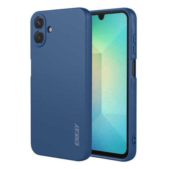 For Galaxy A08 / A07 4G ENKAY Liquid Silicone Soft Shockproof Phone Case(Dark Blue)