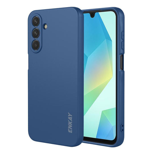 For Galaxy A18 / A17 ENKAY Liquid Silicone Soft Shockproof Phone Case(Dark Blue)