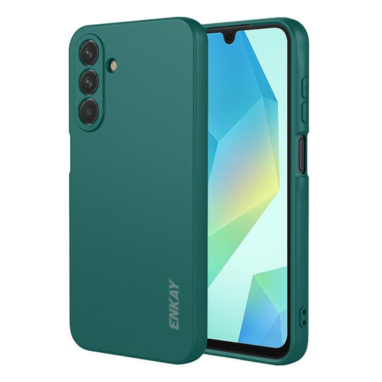 For Galaxy A18 / A17 ENKAY Liquid Silicone Soft Shockproof Phone Case(Dark Green)