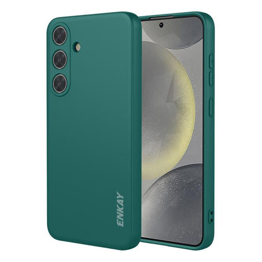 For Galaxy S26 5G ENKAY Liquid Silicone Soft Shockproof Phone Case(Dark Green)