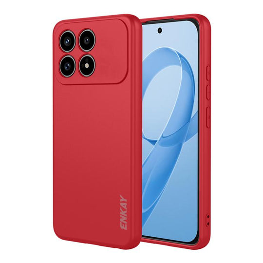 For Xiaomi Poco F8 Pro / Redmi K90 ENKAY Liquid Silicone Soft Shockproof Phone Case(Red)