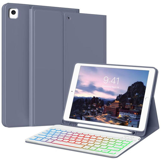 For iPad 2025 Magnetic Bluetooth Color Keyboard Case(Lavender Purple)