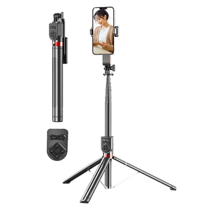 P100TK For Outdoor Photography Selfie Stick 360 Degree Rotation Anti Shake Phone Tripod Stand - Tripods by buy2fix | Online Shopping UK | buy2fix