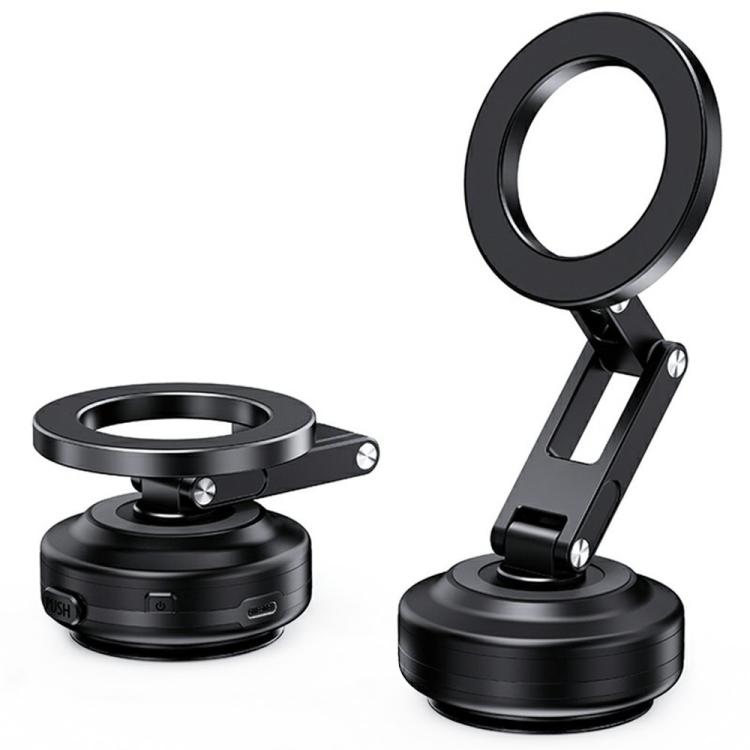 X63 Foldable Arm Car Phone Navigation Mount Vacuum Suction Cup Aluminum Alloy Holder(Black) - Universal Car Holders by buy2fix | Online Shopping UK | buy2fix