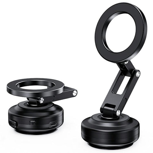 X63 Foldable Arm Car Phone Navigation Mount Vacuum Suction Cup Aluminum Alloy Holder(Black) - Universal Car Holders by buy2fix | Online Shopping UK | buy2fix