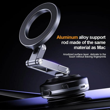 X63 Foldable Arm Car Phone Navigation Mount Vacuum Suction Cup Aluminum Alloy Holder(Black) - Universal Car Holders by buy2fix | Online Shopping UK | buy2fix