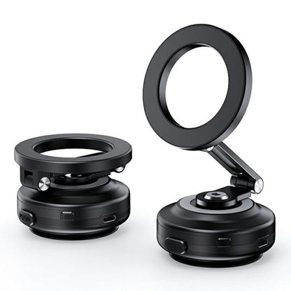 X64 Car Phone Mount Foldable Magnetic Electric Vacuum Suction Smartphones Bracket(Black) - Universal Car Holders by buy2fix | Online Shopping UK | buy2fix