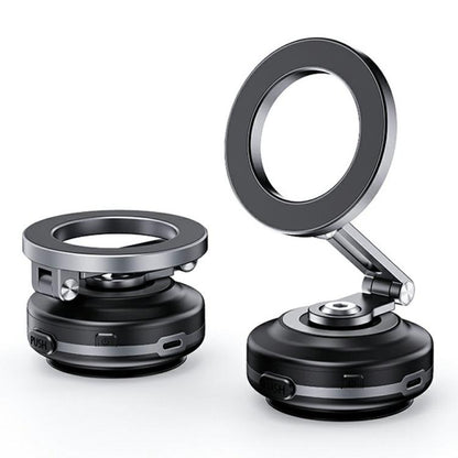 X64 Car Phone Mount Foldable Magnetic Electric Vacuum Suction Smartphones Bracket(Dark Grey) - Universal Car Holders by buy2fix | Online Shopping UK | buy2fix