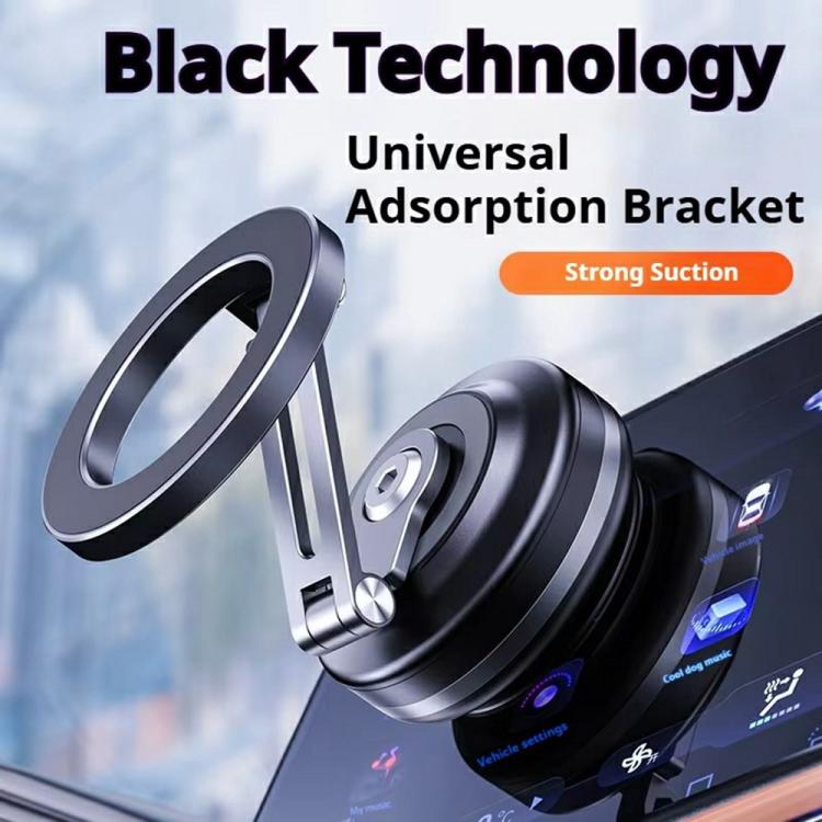 X64 Car Phone Mount Foldable Magnetic Electric Vacuum Suction Smartphones Bracket(Dark Grey) - Universal Car Holders by buy2fix | Online Shopping UK | buy2fix