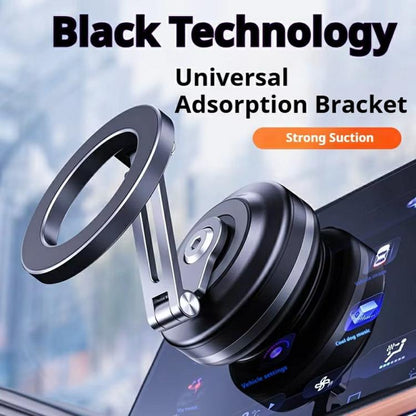 X64 Car Phone Mount Foldable Magnetic Electric Vacuum Suction Smartphones Bracket(Dark Grey) - Universal Car Holders by buy2fix | Online Shopping UK | buy2fix