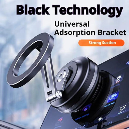 X64 Car Phone Mount Foldable Magnetic Electric Vacuum Suction Smartphones Bracket(Black) - Universal Car Holders by buy2fix | Online Shopping UK | buy2fix