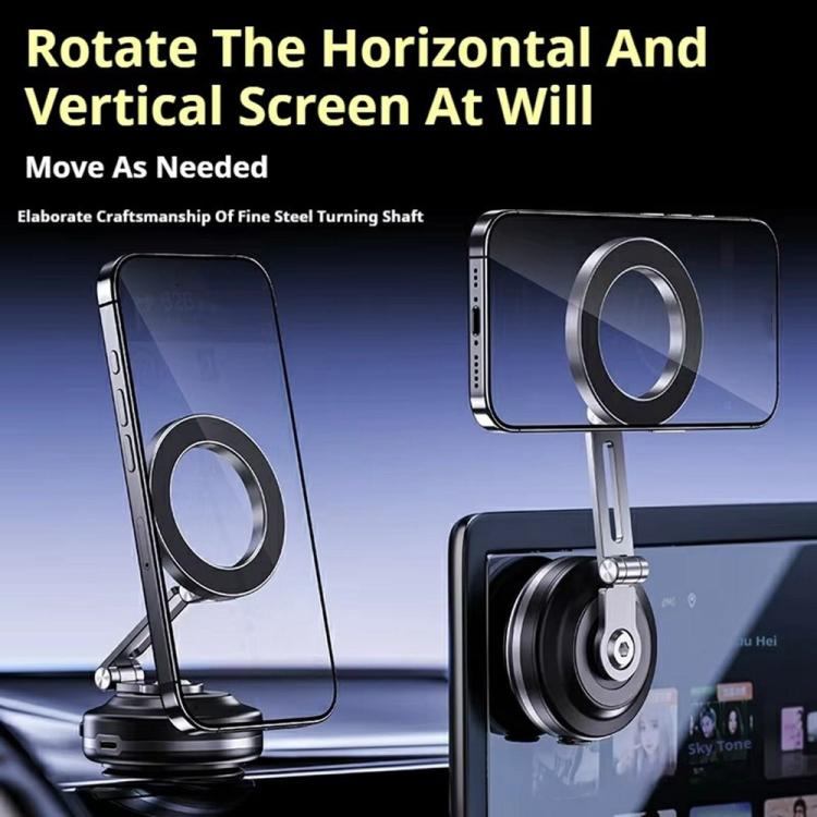 X64 Car Phone Mount Foldable Magnetic Electric Vacuum Suction Smartphones Bracket(Dark Grey) - Universal Car Holders by buy2fix | Online Shopping UK | buy2fix