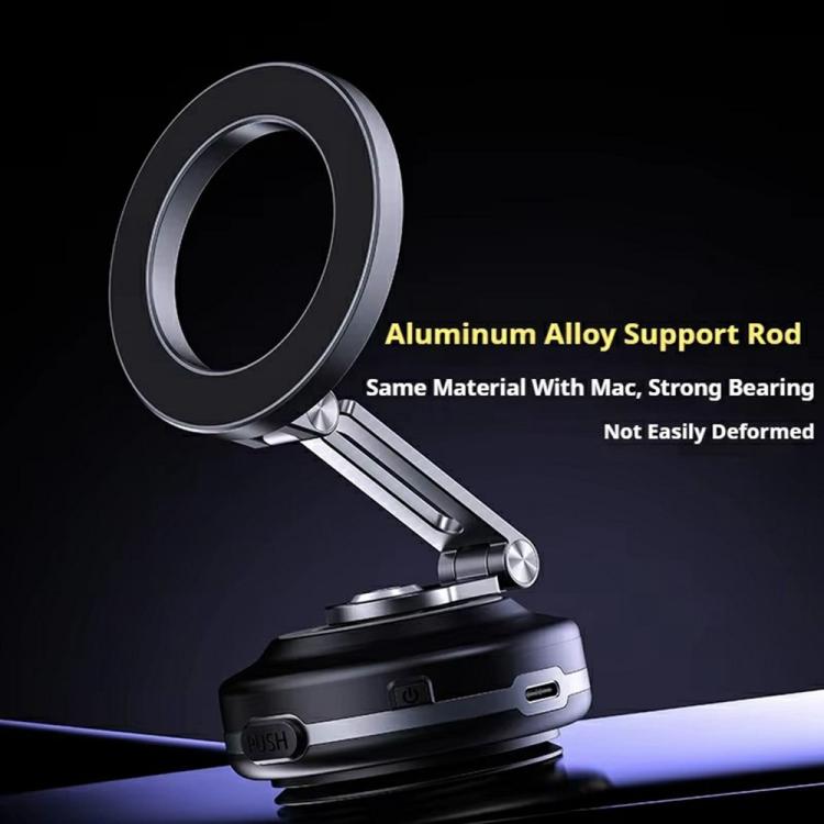 X64 Car Phone Mount Foldable Magnetic Electric Vacuum Suction Smartphones Bracket(Black) - Universal Car Holders by buy2fix | Online Shopping UK | buy2fix