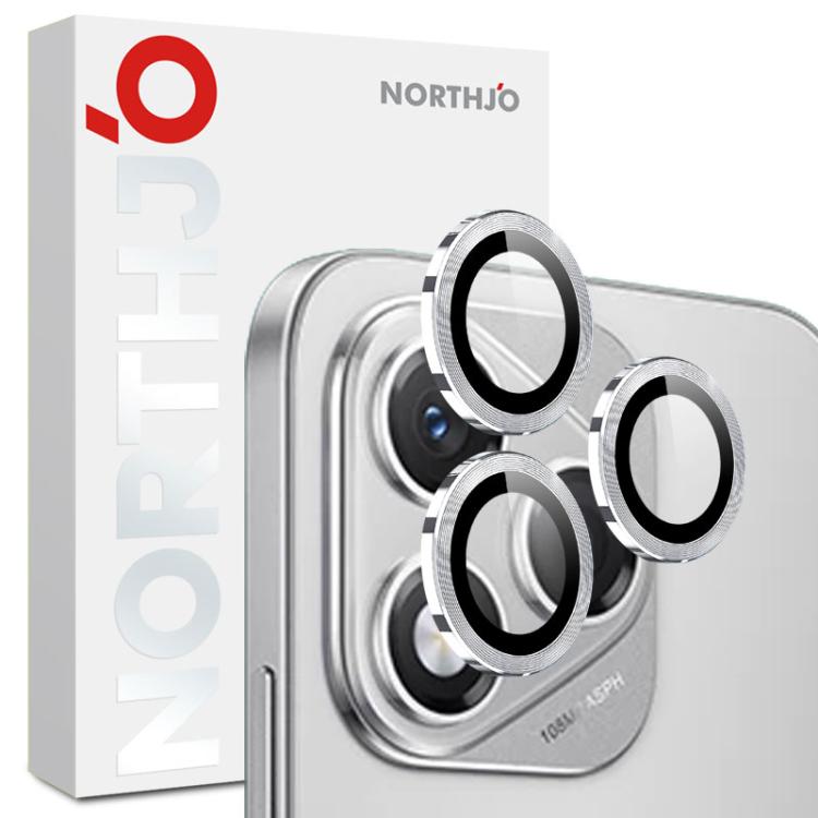For Honor 400 Lite Global NORTHJO Camera Lens Protector CD Metal Ring Tempered Glass Film(Silver) - Honor Tempered Glass by NORTHJO | Online Shopping UK | buy2fix
